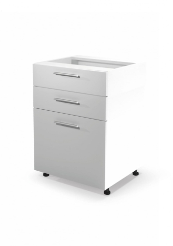 VENTO  Halmar  D3S-60/82 szafka dolna z szufladami, mechanizm Hettich front: biały 