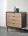 MURANO KM-2 komoda Halmar dąb artisan/czarny 
