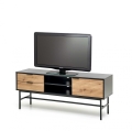 MURANO RTV-1 stolik RTV Halmar dąb artisan/czarny 