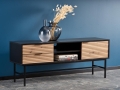 MURANO RTV-1 stolik RTV Halmar dąb artisan/czarny 