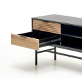 MURANO RTV-1 stolik RTV Halmar dąb artisan/czarny 
