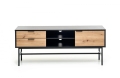 MURANO RTV-1 stolik RTV Halmar dąb artisan/czarny 