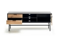 MURANO RTV-1 stolik RTV Halmar dąb artisan/czarny 