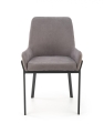 K439 krzesło Halmar  przód - ciemny popiel, tył - beżowy 