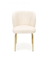 K474 krzesło Halmar kremowy-złoty 
