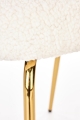 K474 krzesło Halmar kremowy-złoty 