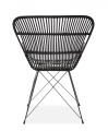 K335 krzesło Halmar  rattan czarny