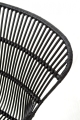 K335 krzesło Halmar  rattan czarny