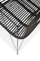 K335 krzesło Halmar  rattan czarny