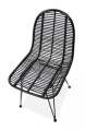 K337 krzesło Halmar  rattan czarny 
