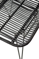 K337 krzesło Halmar  rattan czarny 