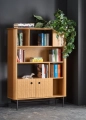 SMART regał Halmar REG-2 dąb naturalny/czarny 