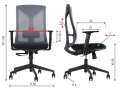 Fotel Biurowy XR FOCUS Czarno-Szary