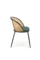 Krzesło Halmar K508 - Ciemny Zielony Velvet i  Rattan