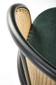 Krzesło Halmar K508 - Ciemny Zielony Velvet i  Rattan