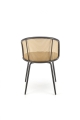 Krzesło Halmar K508 - Popielaty Velvet i Rattan