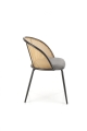 Krzesło Halmar K508 - Popielaty Velvet i Rattan