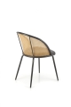 Krzesło Halmar K508 - Popielaty Velvet i Rattan