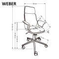 WEBER fotel Halmar gabinetowy orzechowy / czarny 