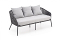 ROCCA  Halmar zestaw ogrodowy ( sofa + fotel 2x + ława ), ciemny popiel / jasny popiel 